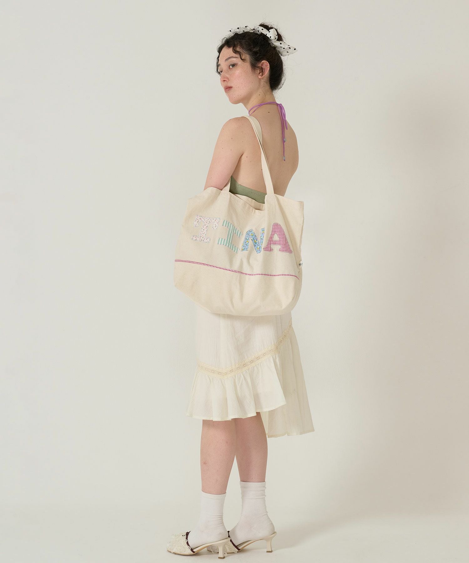 キャンバス パッチワークトートバッグ TINA：JOJUN 全1色｜tnj922-1060