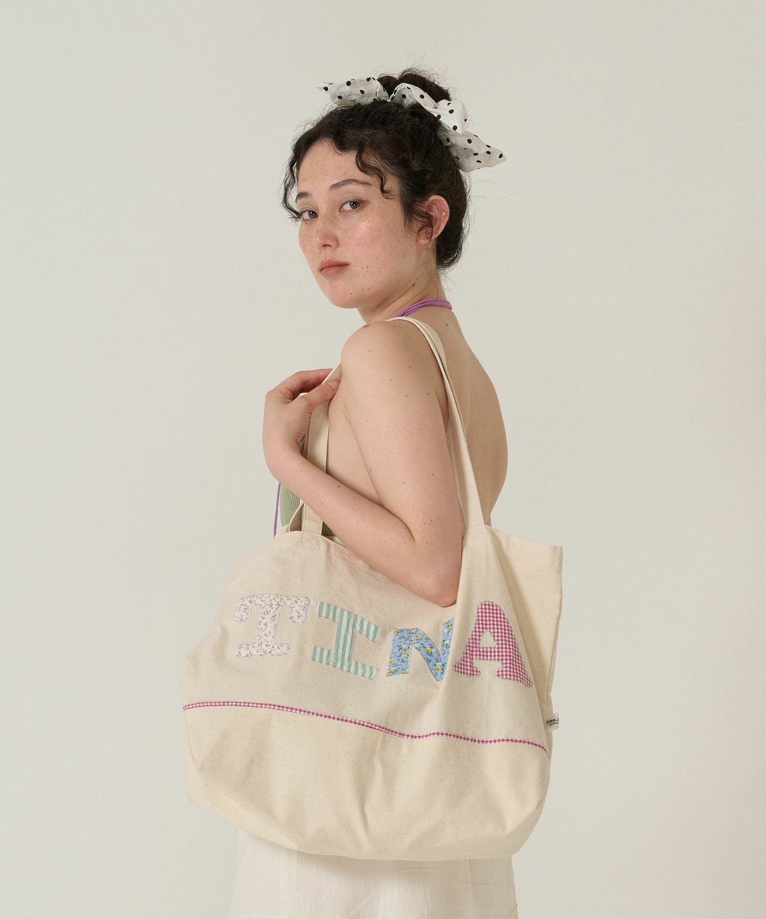 キャンバス パッチワークトートバッグ TINA：JOJUN 全1色｜tnj922-1060