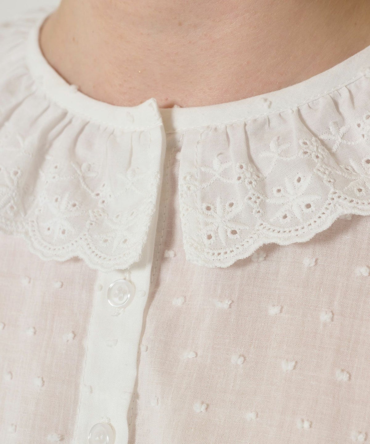 ブラウス/半袖/トップス/ホワイト