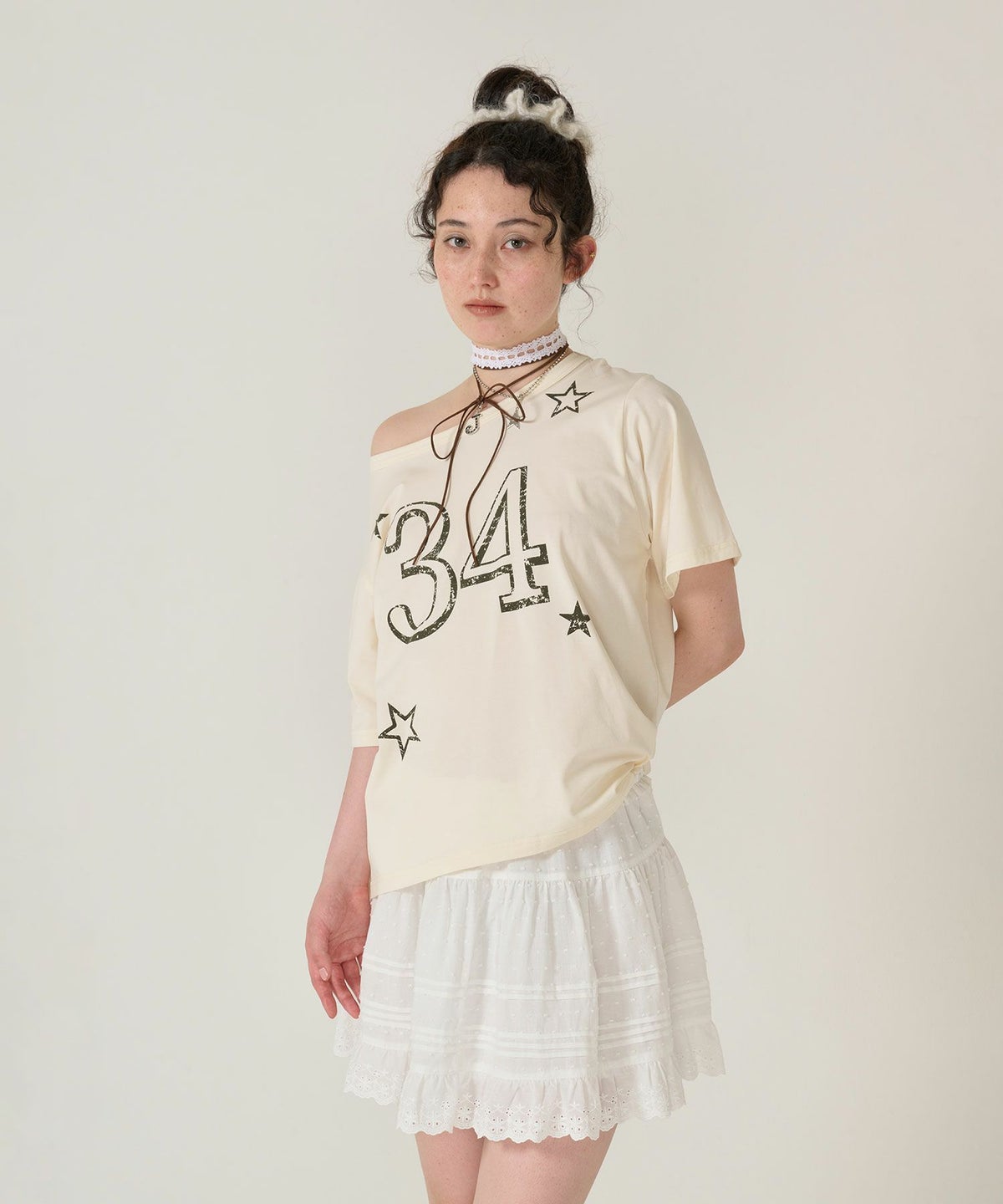 レース/スカート/ミニスカート/ホワイト