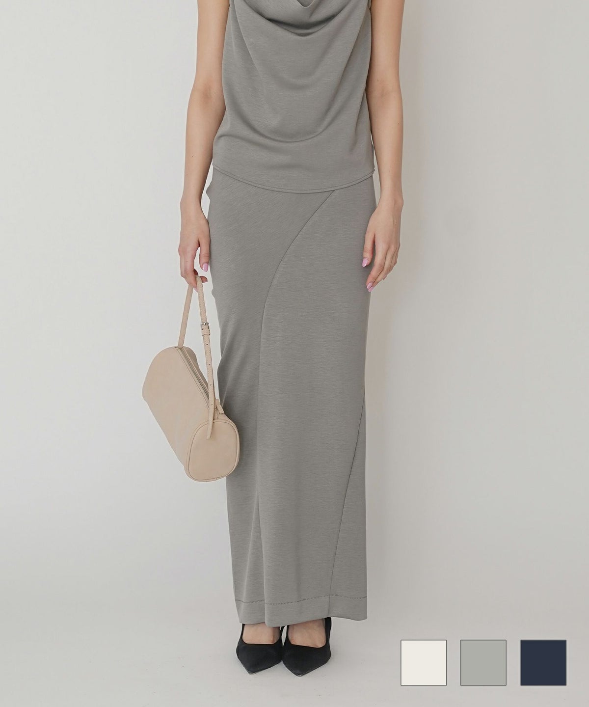 マルチ ウェイ ドレープ スカート （ セットアップ可 ） KINO THE KEI