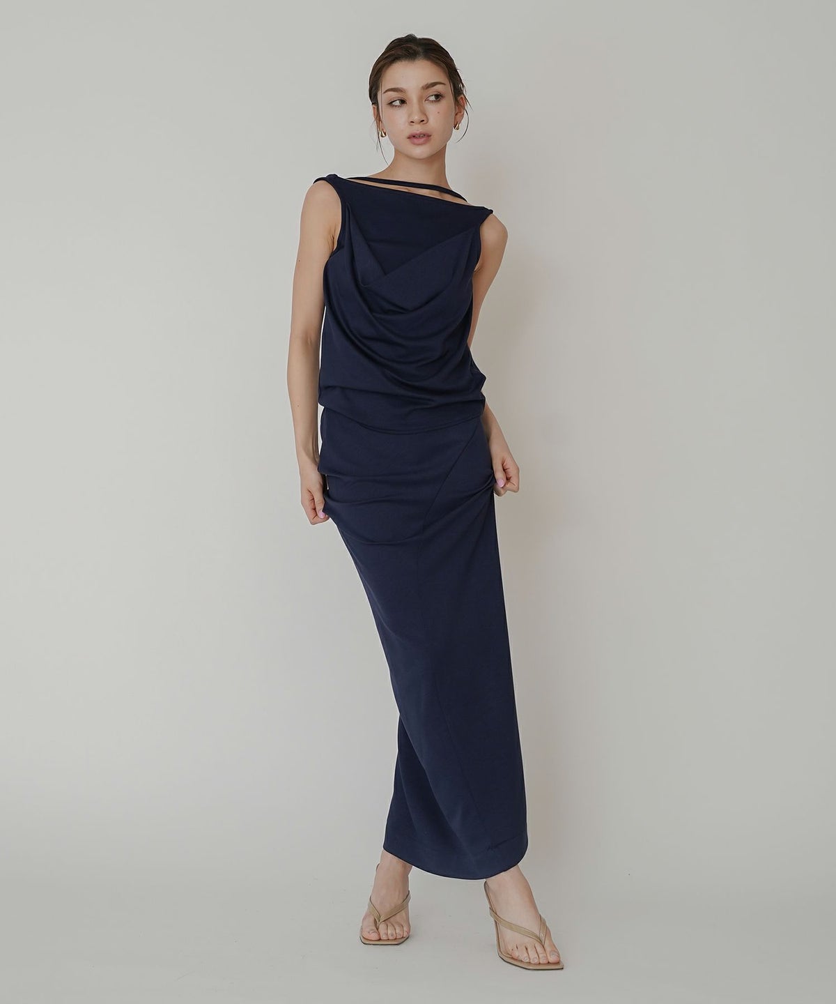 マルチ ウェイ ドレープ スカート （ セットアップ可 ） KINO THE KEI