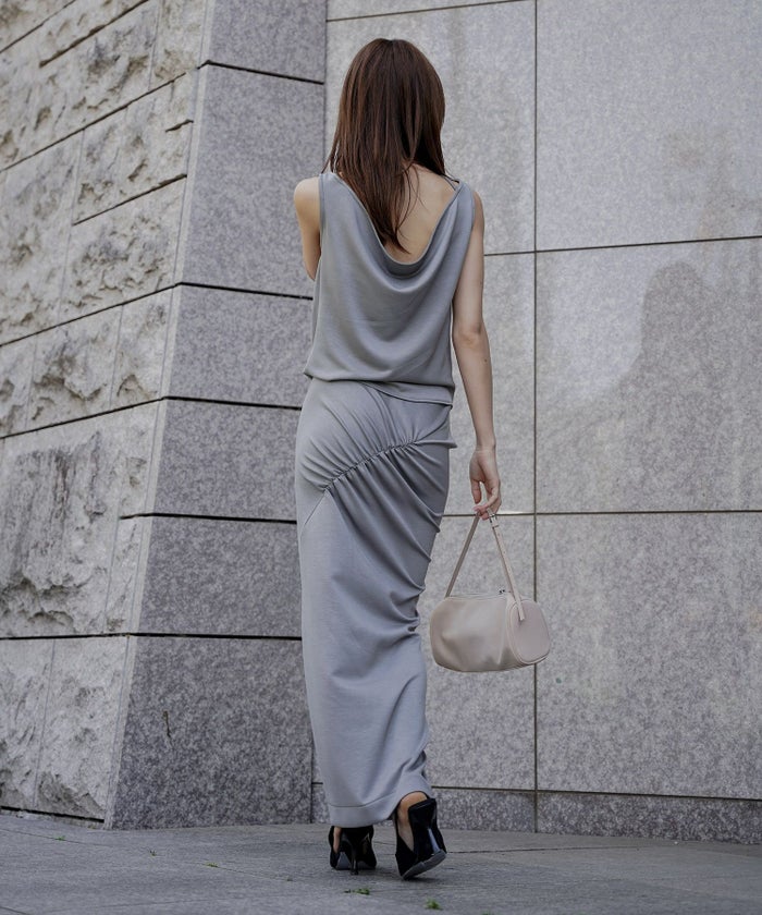 マルチ ウェイ ドレープ スカート （ セットアップ可 ） KINO THE KEI