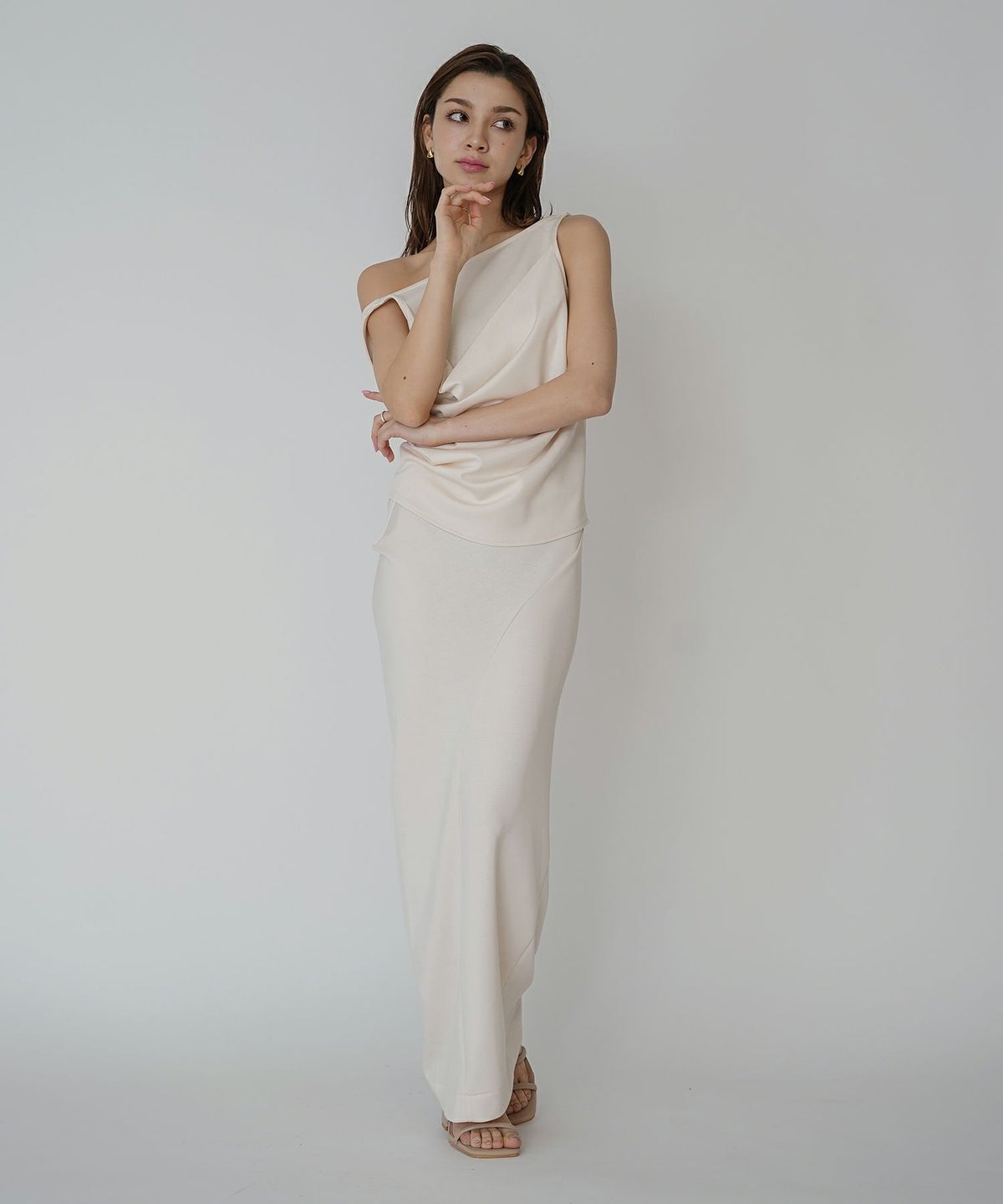 マルチ ウェイ ドレープ スカート （ セットアップ可 ） KINO THE KEI