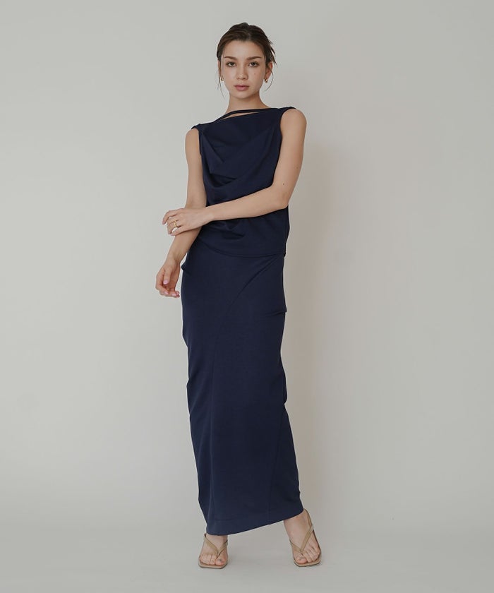 マルチ ウェイ ドレープ スカート （ セットアップ可 ） KINO THE KEI