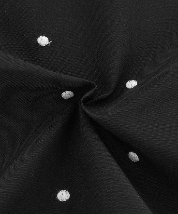 手洗い可 セットアップ対応可 水玉 かわいい 上品 きれいめ 大人カジュアル オフィス フォーマル フェミニン 体型カバー Vネック ジョイントスペース