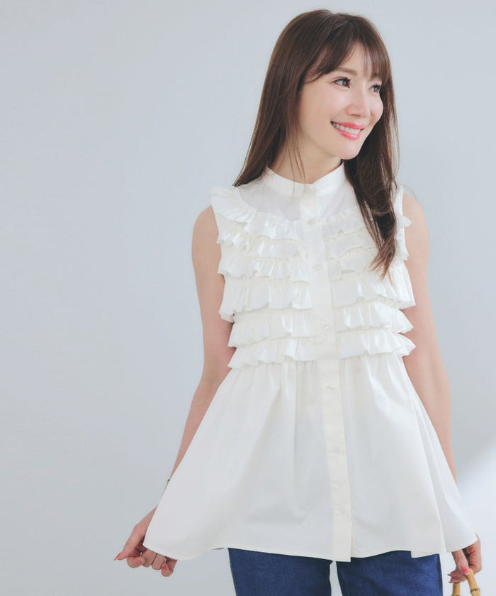 手洗い可ラウンドヘム上品きれいめエレガントフォーマルオフィスカジュアルフェミニン体型カバージョイントスペース