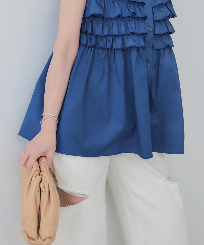 手洗い可ラウンドヘム上品きれいめエレガントフォーマルオフィスカジュアルフェミニン体型カバージョイントスペース