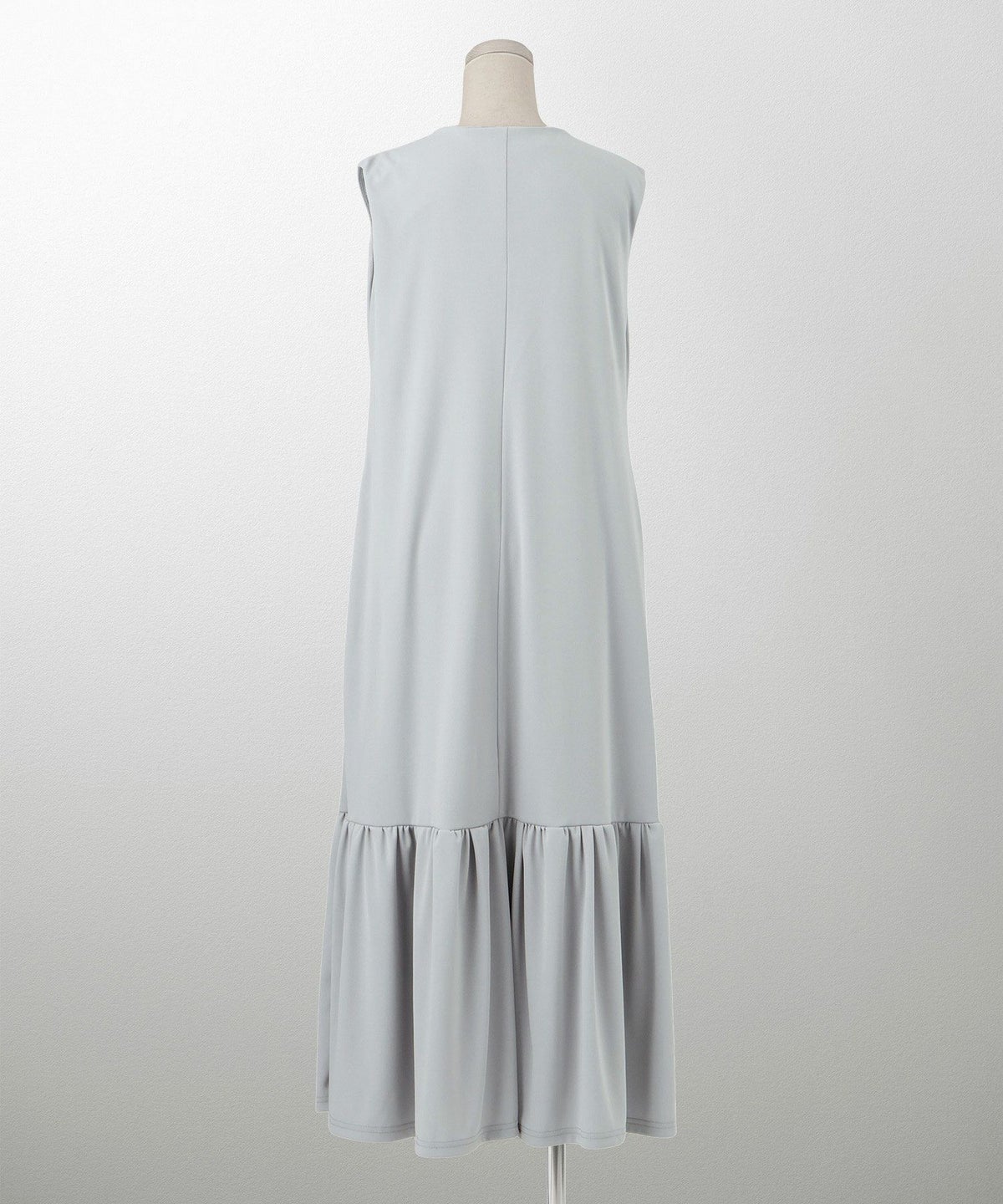 レディース マキシワンピース カップ付き インナー ノースリーブ ホワイト サックス ブラック S M