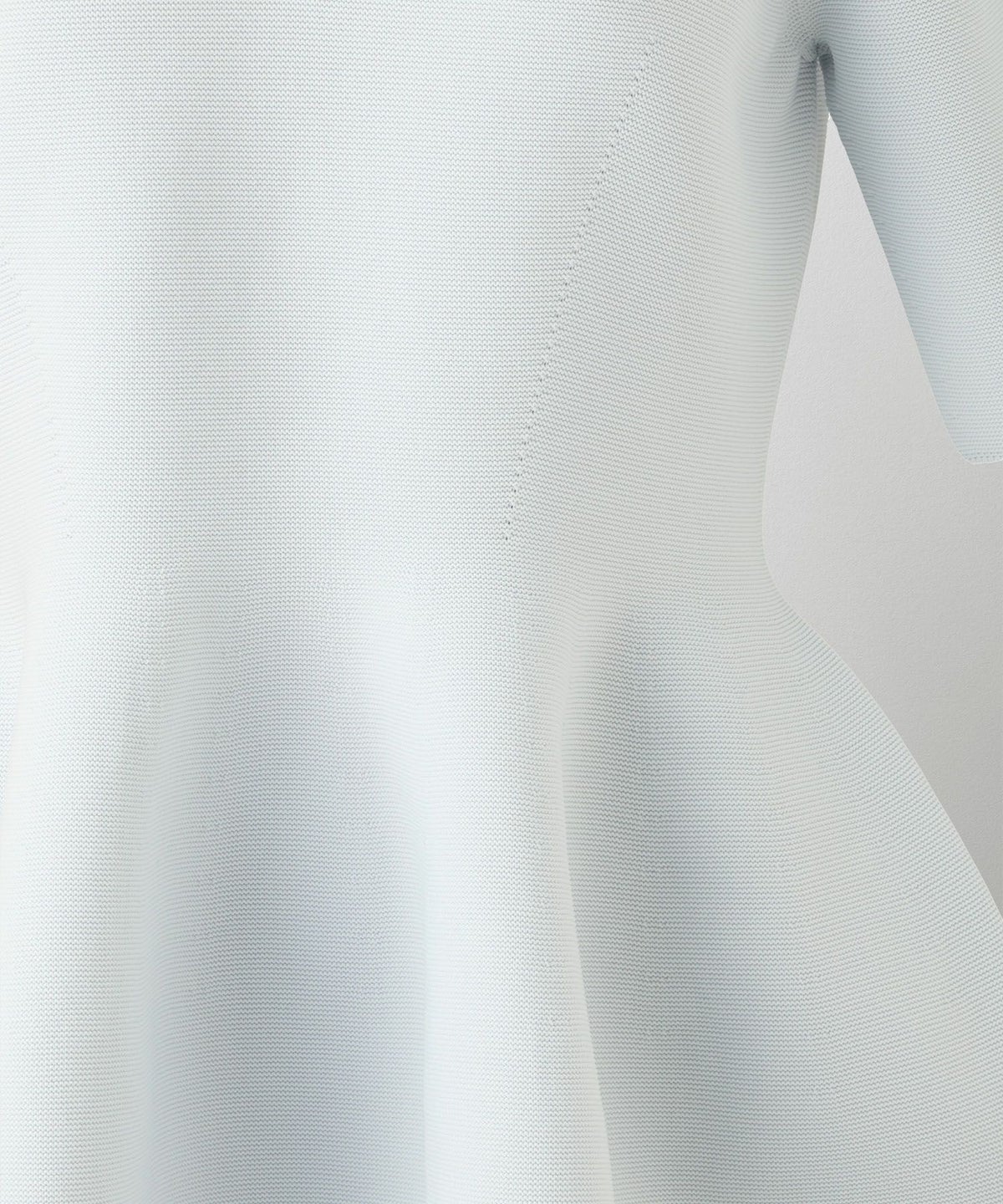 レディース ニットトップス  サマーニット スカラップ 半袖 きれいめ 上品 洗える ホワイト サックス ブラック S M