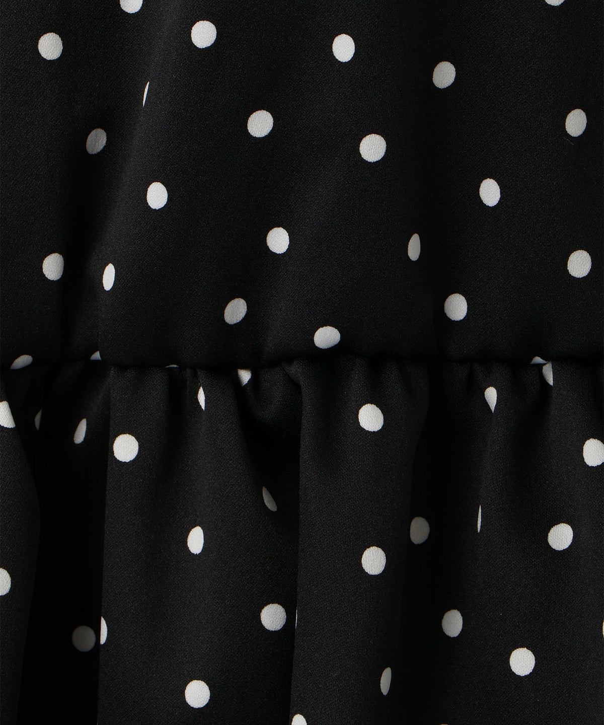 レディース ブラウス 2way ドット ペプラム きれいめ 洗える ホワイト ブラック