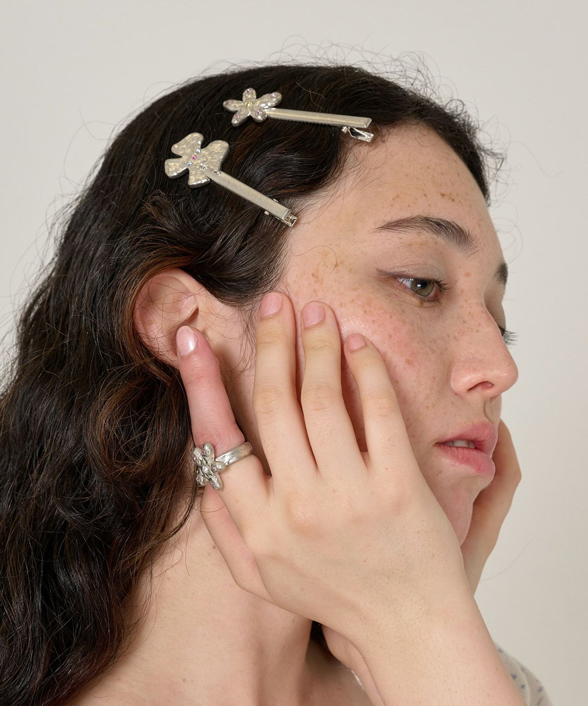 アクセサリー/シルバー/ヘアクリップ/グッズ