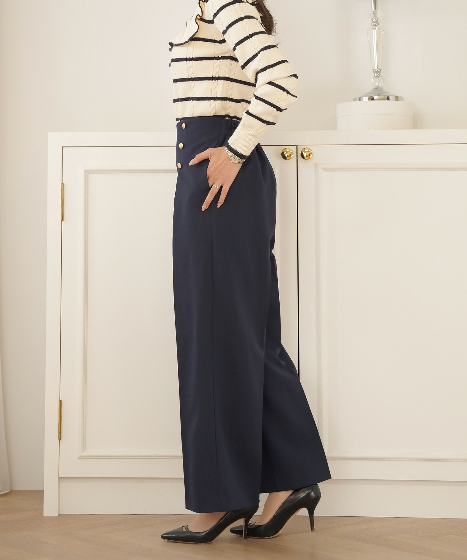 マリン ワイド パンツ le reve vaniller 全4色｜lvn721-2069【4