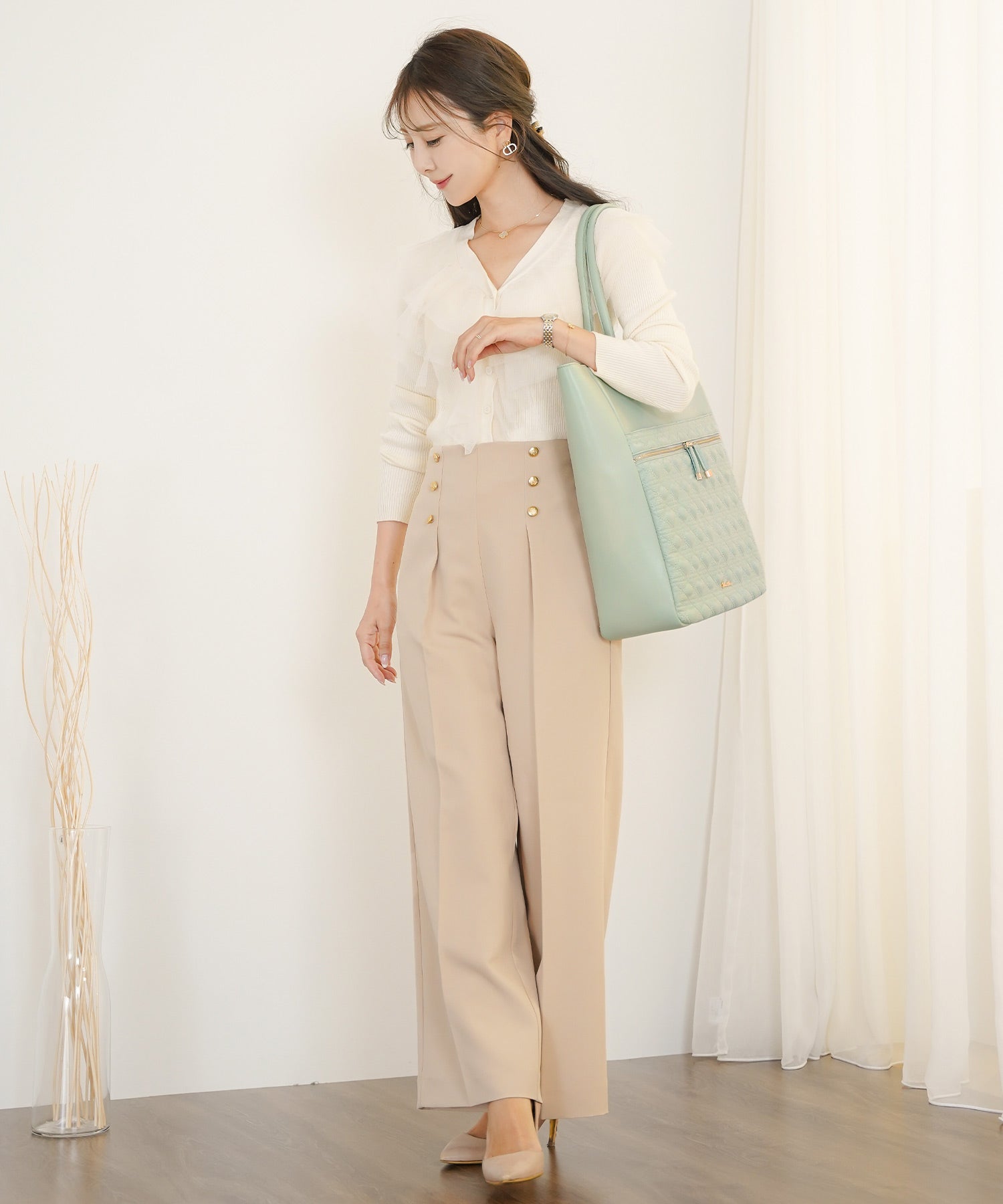 Tote-SALE オリジナル ハートキルティング キャリーオン ビッグ トート
