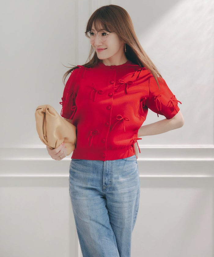 手洗い可ラウンドネック裾リブおしゃれフェミニン上品大人可愛いきれいめ大人カジュアルくるみ釦ジョイントスペース