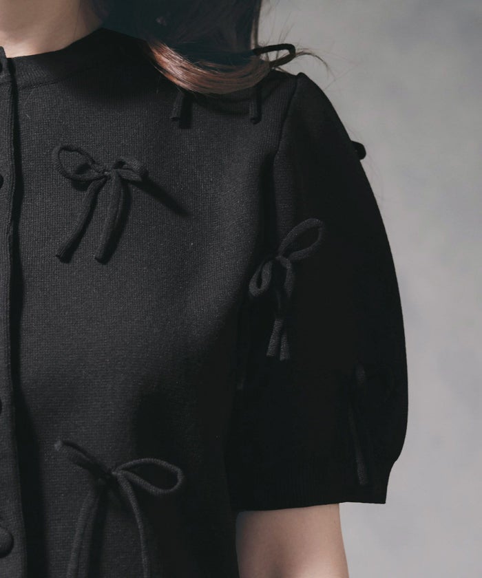 手洗い可ラウンドネック裾リブおしゃれフェミニン上品大人可愛いきれいめ大人カジュアルくるみ釦ジョイントスペース