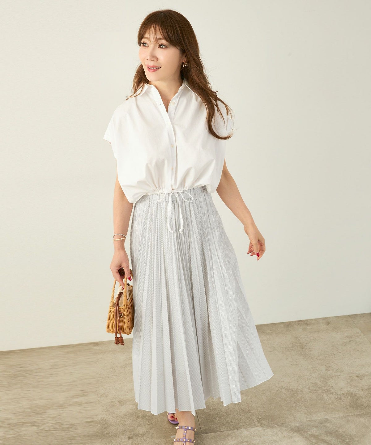 手洗い可上品きれいめ柄ナチュラル大人可愛いオールシーズンカジュアルフェニミンオフィスジョイントスペース