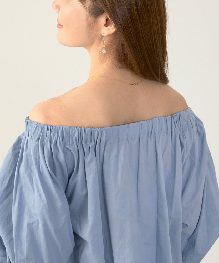 セレクト上品きれいめボリュームスリーブフリーサイズオフィスカジュアルフェミニンシンプルゆったり体型カバージョイントスペース