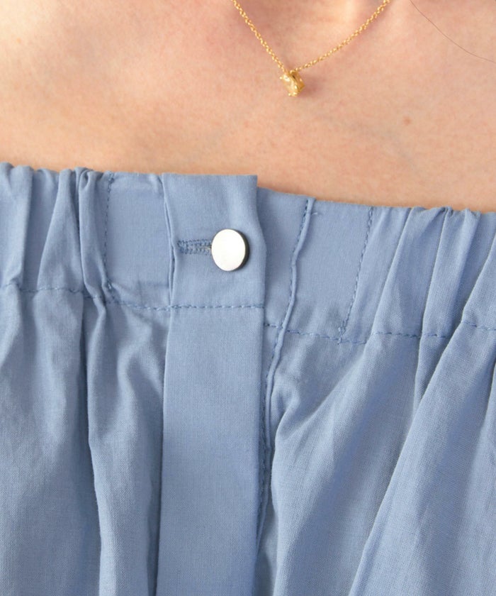 セレクト上品きれいめボリュームスリーブフリーサイズオフィスカジュアルフェミニンシンプルゆったり体型カバージョイントスペース