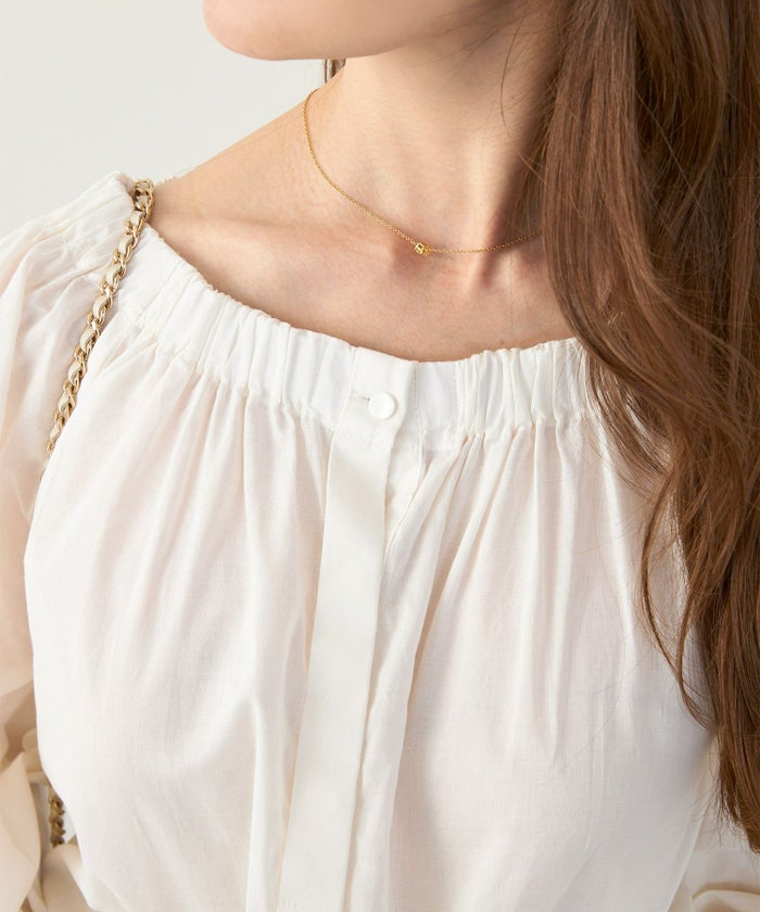 セレクト上品きれいめボリュームスリーブフリーサイズオフィスカジュアルフェミニンシンプルゆったり体型カバージョイントスペース