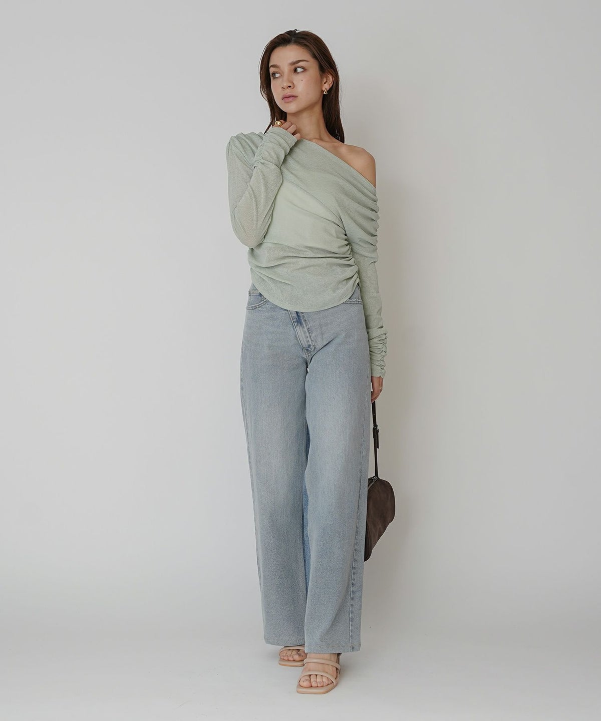 アシンメトリー ドレープ プルオーバー KINO THE KEI 全4色｜ktk521-0086【1】