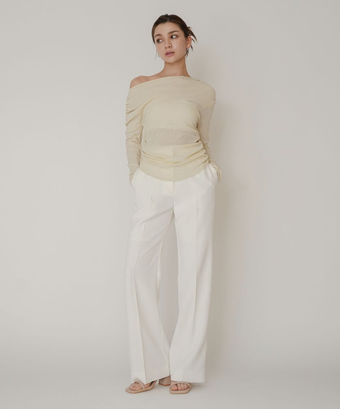 アシンメトリー ドレープ プルオーバー KINO THE KEI 全4色｜ktk521-0086【1】