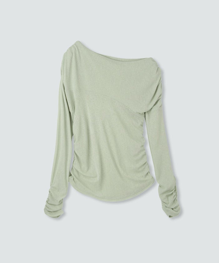 アシンメトリー ドレープ プルオーバー KINO THE KEI 全4色｜ktk521-0086【1】