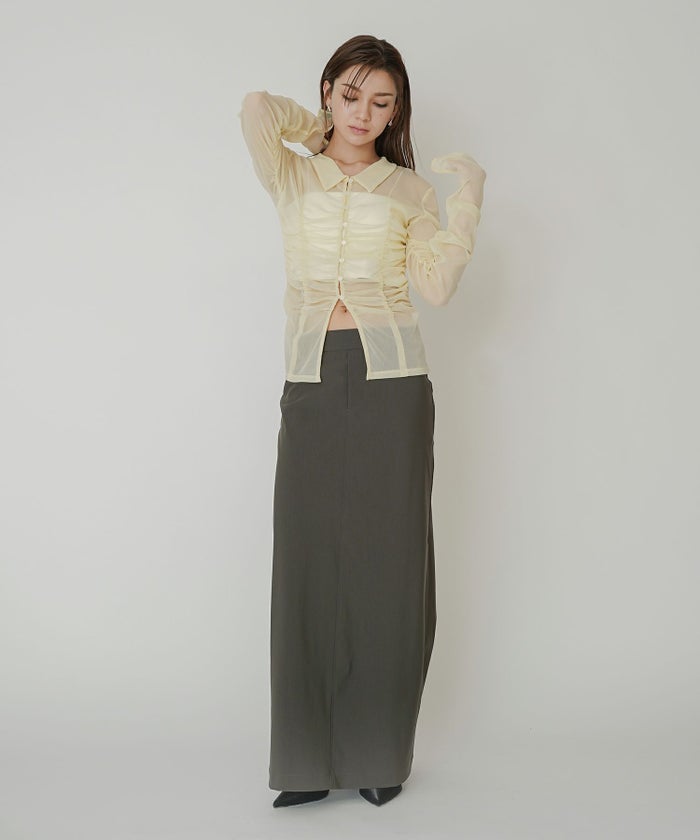 シアー ストレッチ シャーリング カーデ KINO THE KEI 全3色｜ktk821-0084