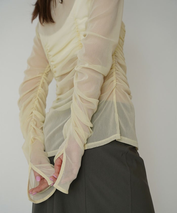 シアー ストレッチ シャーリング カーデ KINO THE KEI 全3色｜ktk821-0084