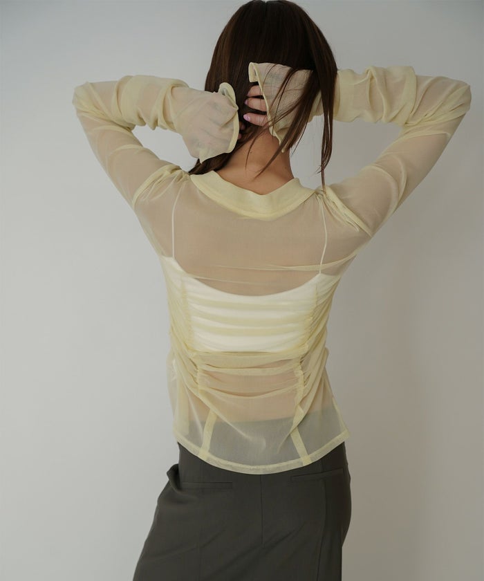 シアー ストレッチ シャーリング カーデ KINO THE KEI 全3色｜ktk821-0084