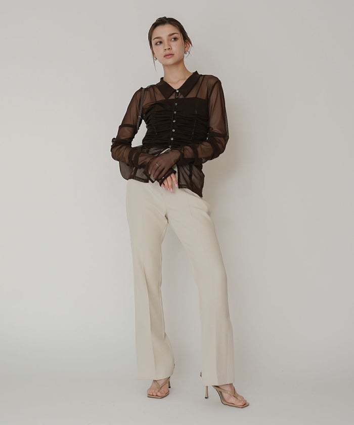 シアー ストレッチ シャーリング カーデ KINO THE KEI 全3色｜ktk821-0084