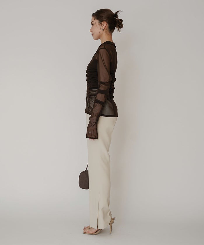 シアー ストレッチ シャーリング カーデ KINO THE KEI 全3色｜ktk821-0084