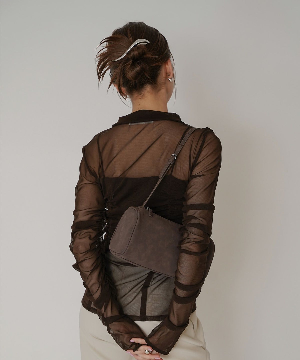 シアー ストレッチ シャーリング カーデ KINO THE KEI 全3色｜ktk821-0084