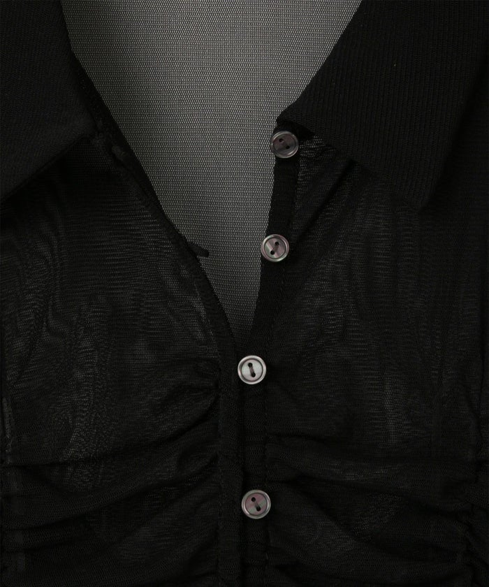 シアー ストレッチ シャーリング カーデ KINO THE KEI 全3色｜ktk821-0084