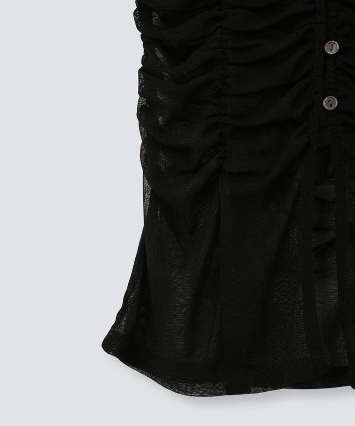 シアー ストレッチ シャーリング カーデ KINO THE KEI 全3色｜ktk821-0084