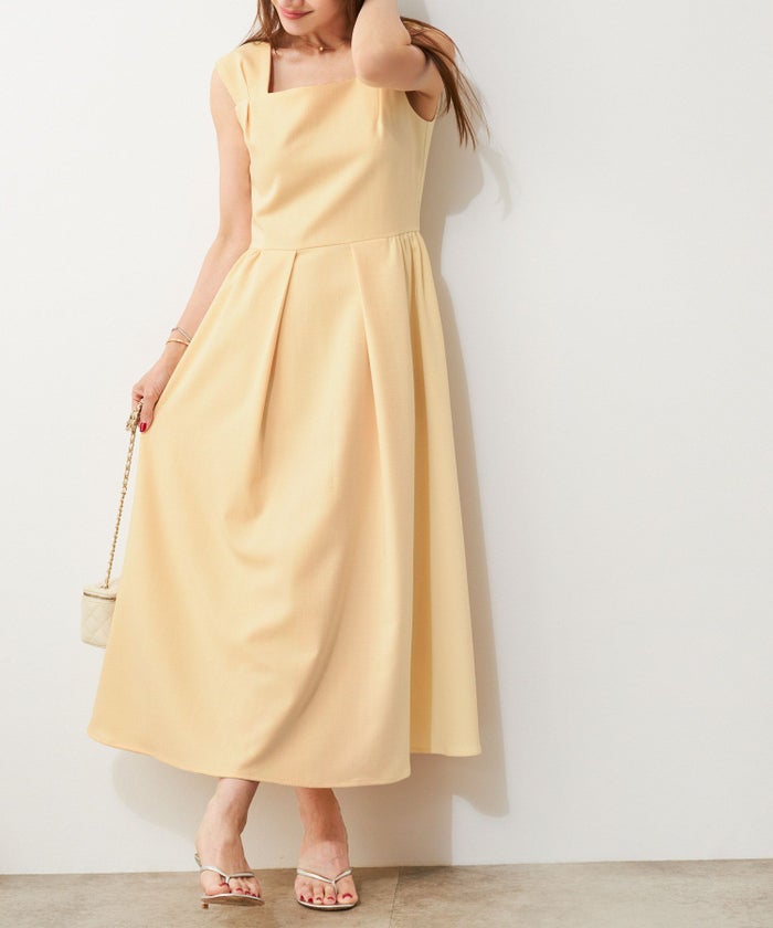 手洗い可ノースリーブフレアオケージョンセレモニーおしゃれフェミニン上品大人可愛いきれいめ夏ジョイントスペース