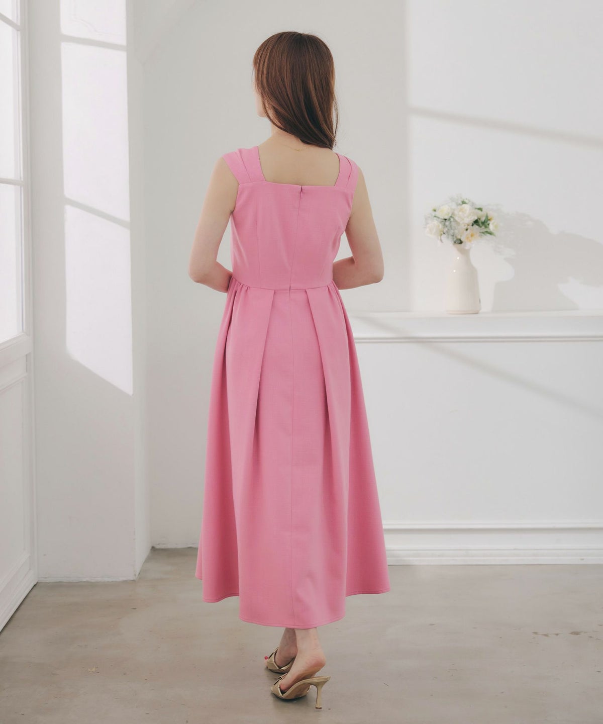 手洗い可ノースリーブフレアオケージョンセレモニーおしゃれフェミニン上品大人可愛いきれいめ夏ジョイントスペース