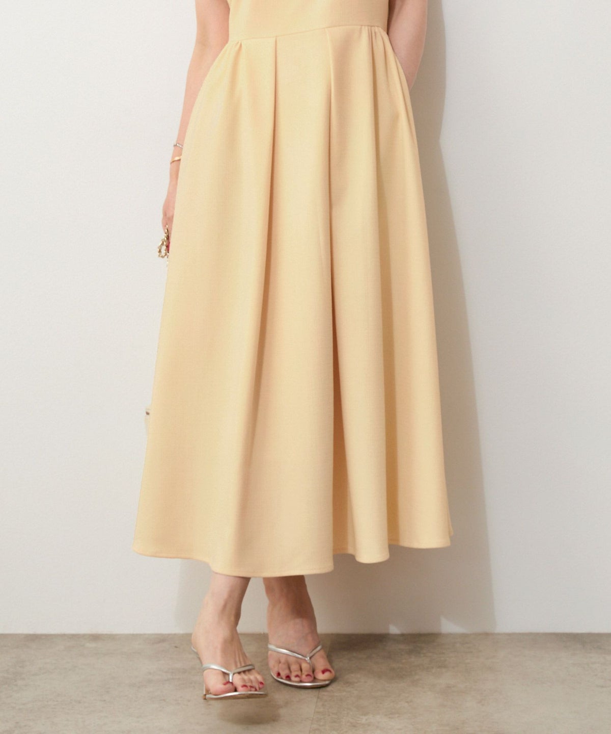 手洗い可ノースリーブフレアオケージョンセレモニーおしゃれフェミニン上品大人可愛いきれいめ夏ジョイントスペース