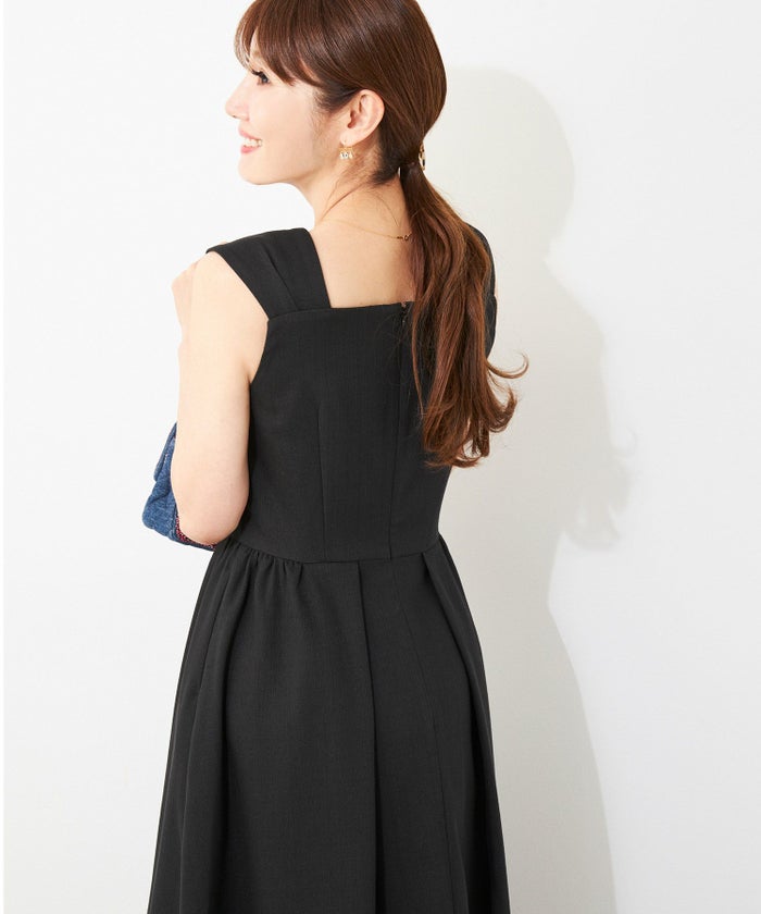 手洗い可ノースリーブフレアオケージョンセレモニーおしゃれフェミニン上品大人可愛いきれいめ夏ジョイントスペース