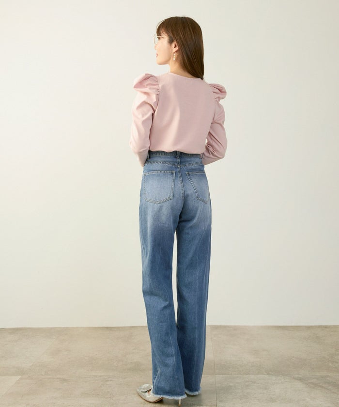 手洗い可かわいい上品きれいめ大人カジュアルセンタープレスフリンジオールシーズンロングシンプル美脚ジョイントスペース