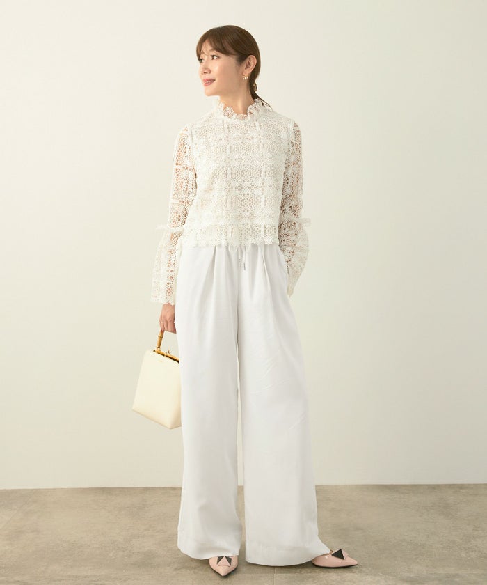 手洗い可かわいい上品きれいめ大人カジュアルオフィスフォーマルロング美脚ドロストジョイントスペース