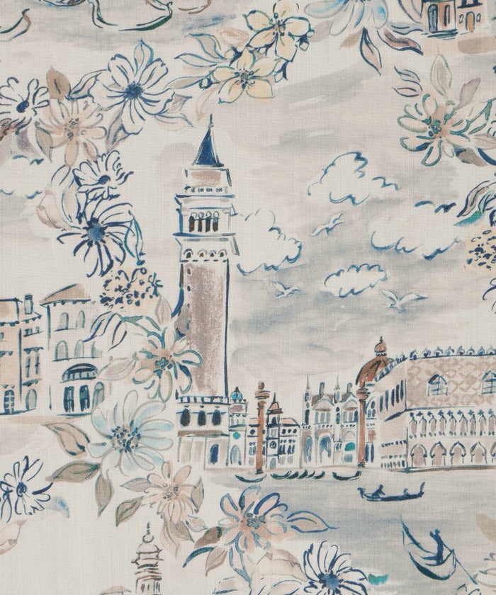 レディース ドッキングワンピース  サマーニット リバティ柄 半袖 きれいめ 上品 洗える チャコール ブラウン ブラック S M