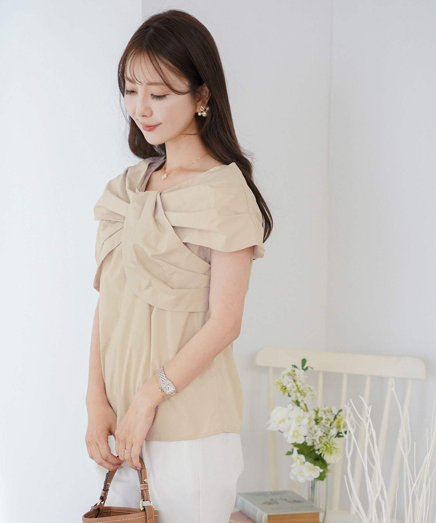 リボン オフショル ブラウス le reve vaniller