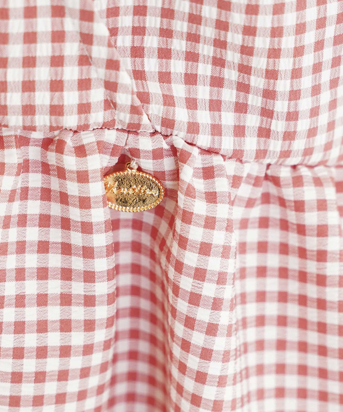 レディース/トップス/ブラウス/ギャザー/ペプラム/ボリューム/フレア/半袖/パフスリーブ/袖口ゴム/ウエストゴム/ギンガムチェック/柄/ホワイト/ピンク/ブラック/イージーケア/春/夏/秋