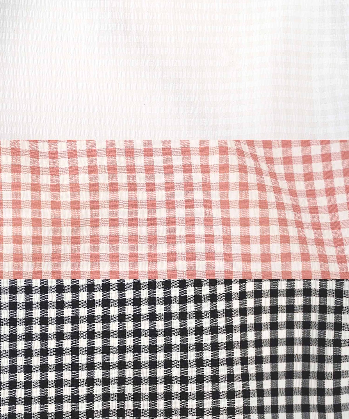 レディース/トップス/ブラウス/ギャザー/ペプラム/ボリューム/フレア/半袖/パフスリーブ/袖口ゴム/ウエストゴム/ギンガムチェック/柄/ホワイト/ピンク/ブラック/イージーケア/春/夏/秋