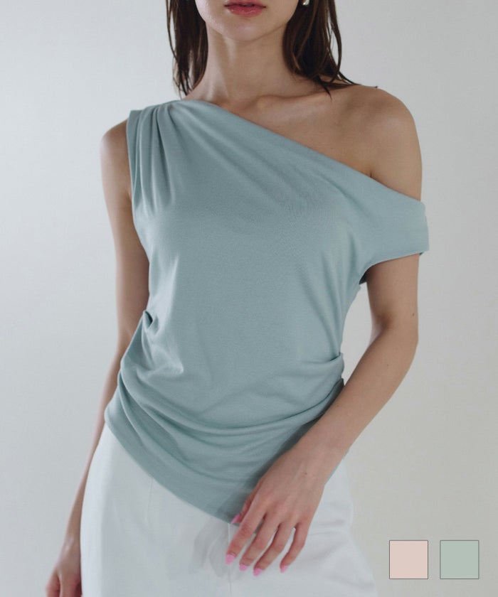 アシンメトリー オフショル プルオーバー KINO THE KEI