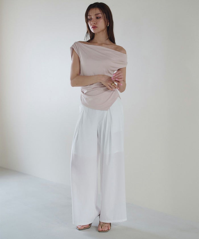 アシンメトリー オフショル プルオーバー KINO THE KEI