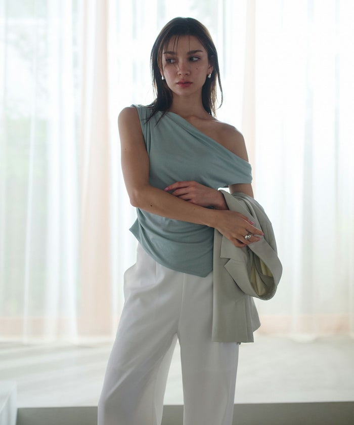 アシンメトリー オフショル プルオーバー KINO THE KEI