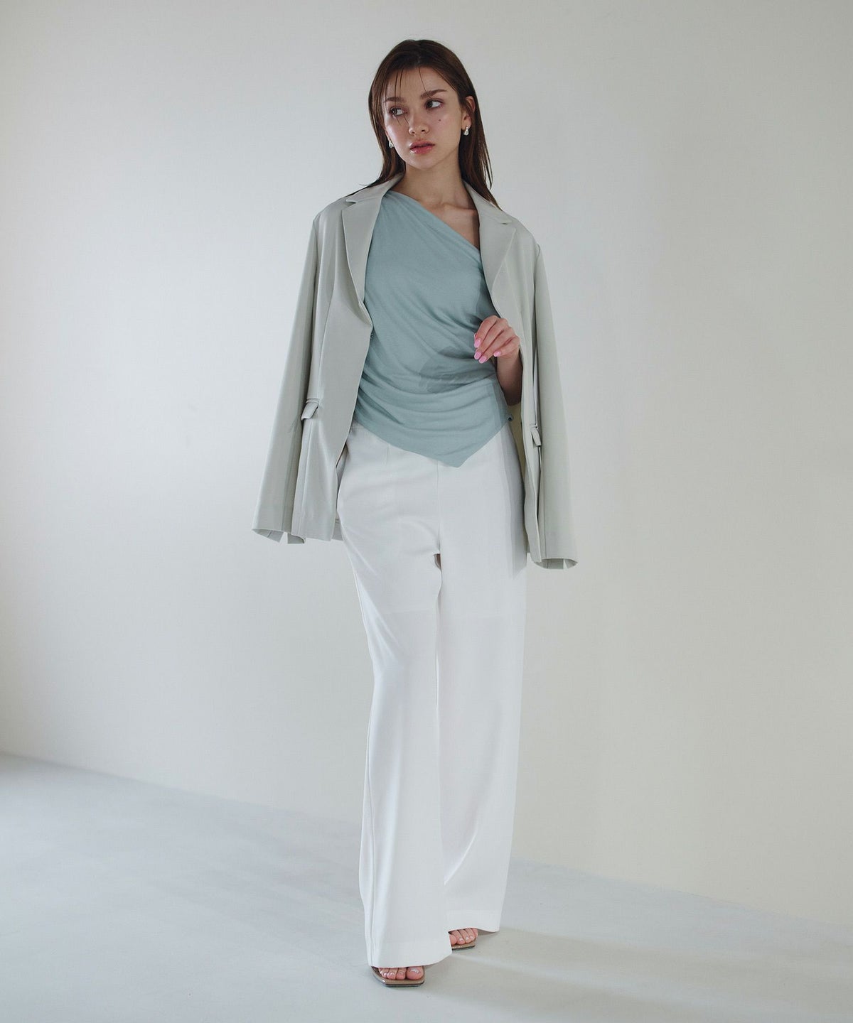 アシンメトリー オフショル プルオーバー KINO THE KEI