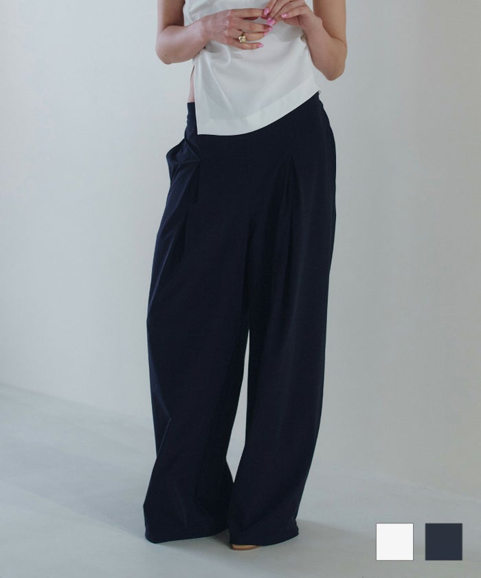 ダブル タック ワイド パンツ KINO THE KEI ダブル タック ワイド パンツ  ( セットアップ可 )  KINO THE KEI